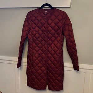 Ultra Light Down long jacket w/travel case